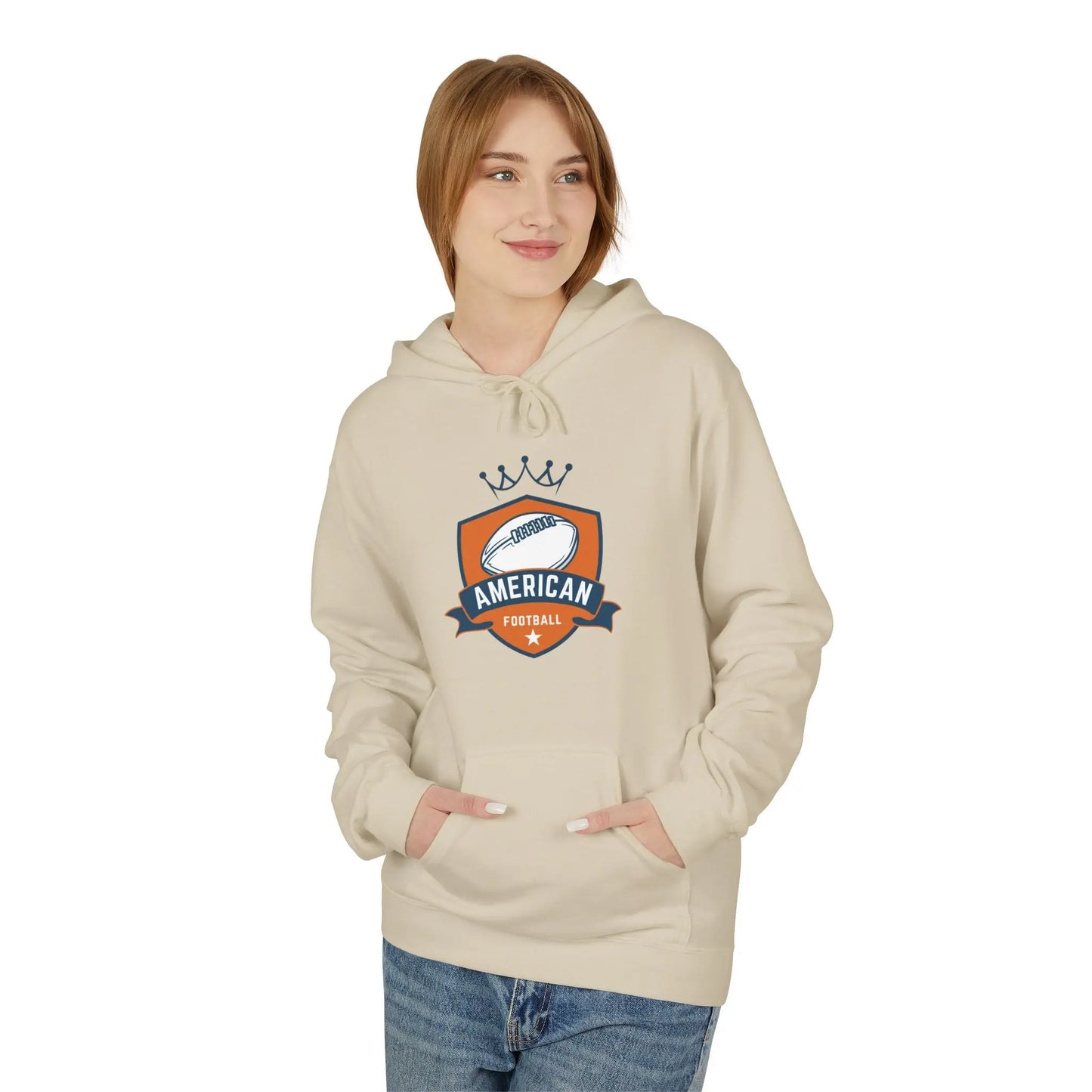 American Football Unisex Fleece Hoodie - Léon Pierre