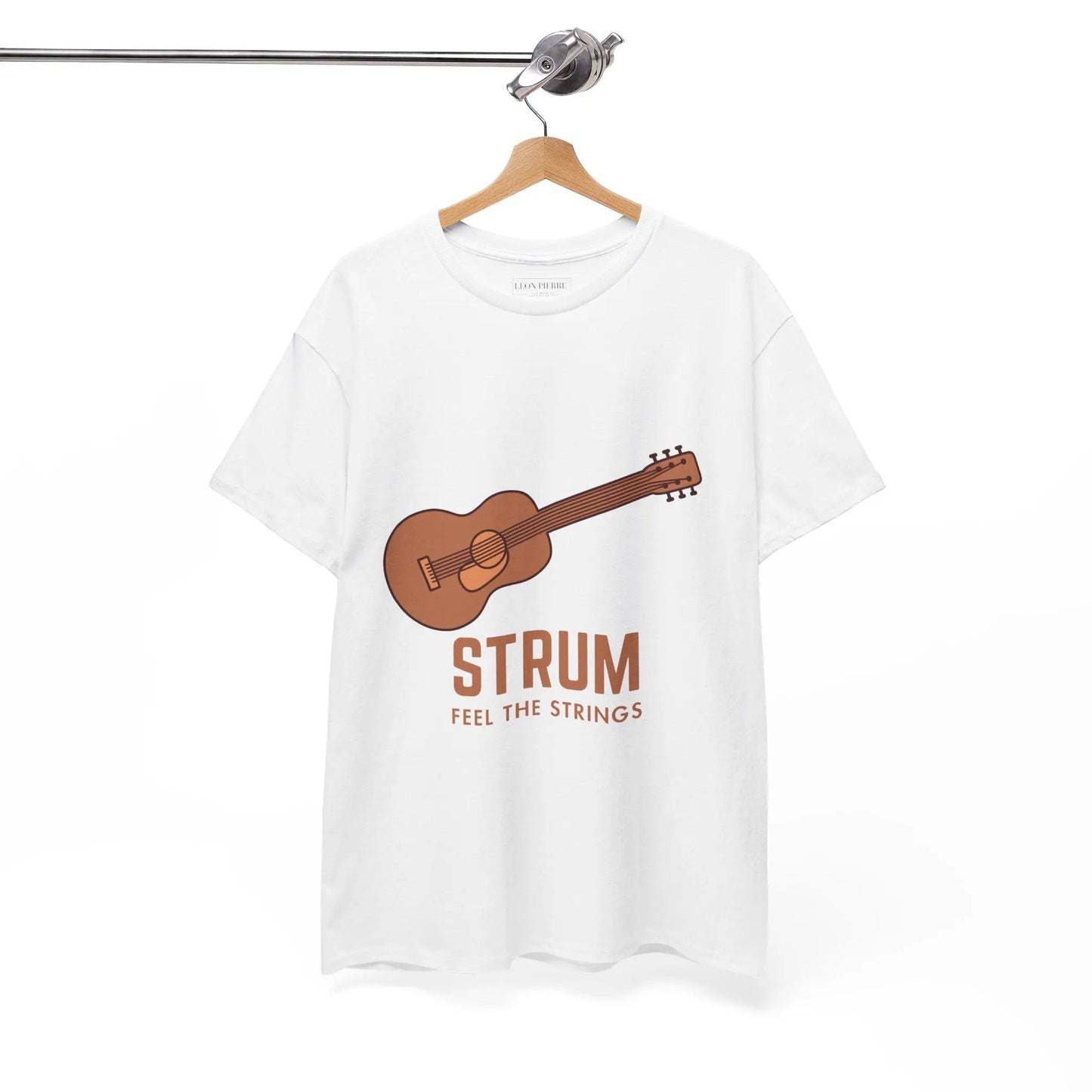 Unisex Heavy Cotton Tee - 'Strum Feel The Strings' - Léon Pierre