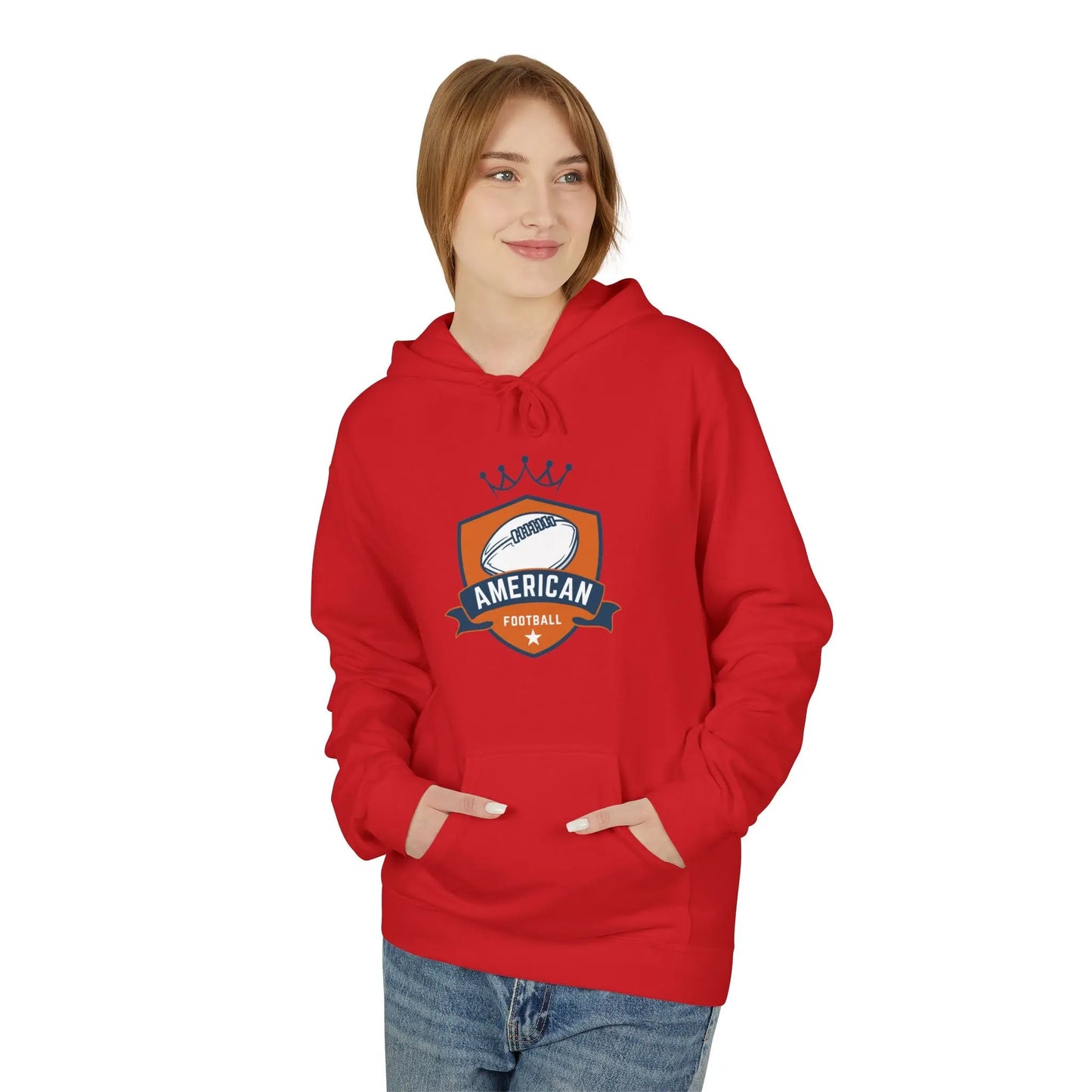 American Football Unisex Fleece Hoodie - Léon Pierre