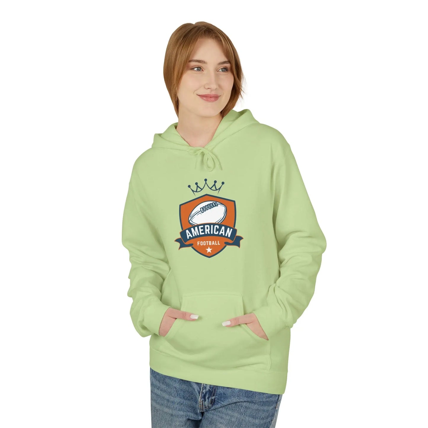 American Football Unisex Fleece Hoodie - Léon Pierre