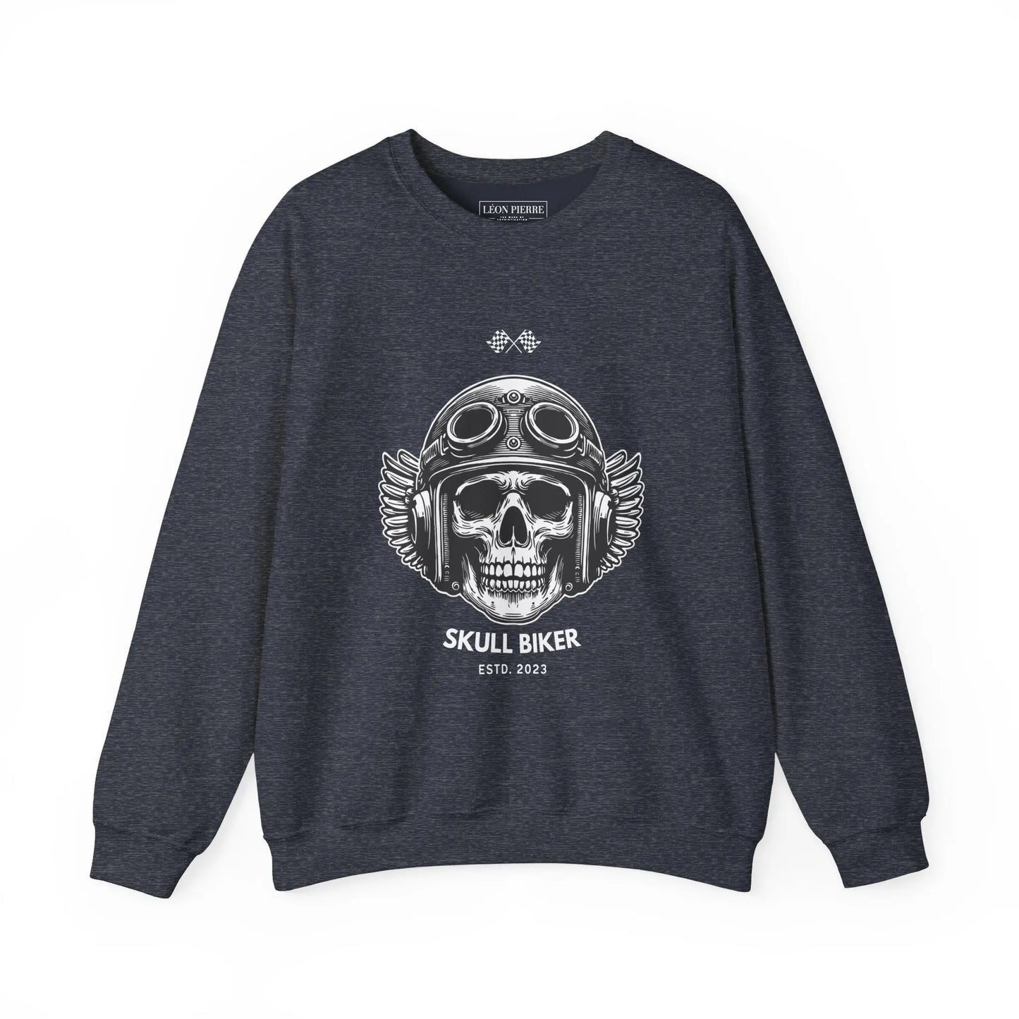 Skull Biker Sweatshirt - Léon Pierre