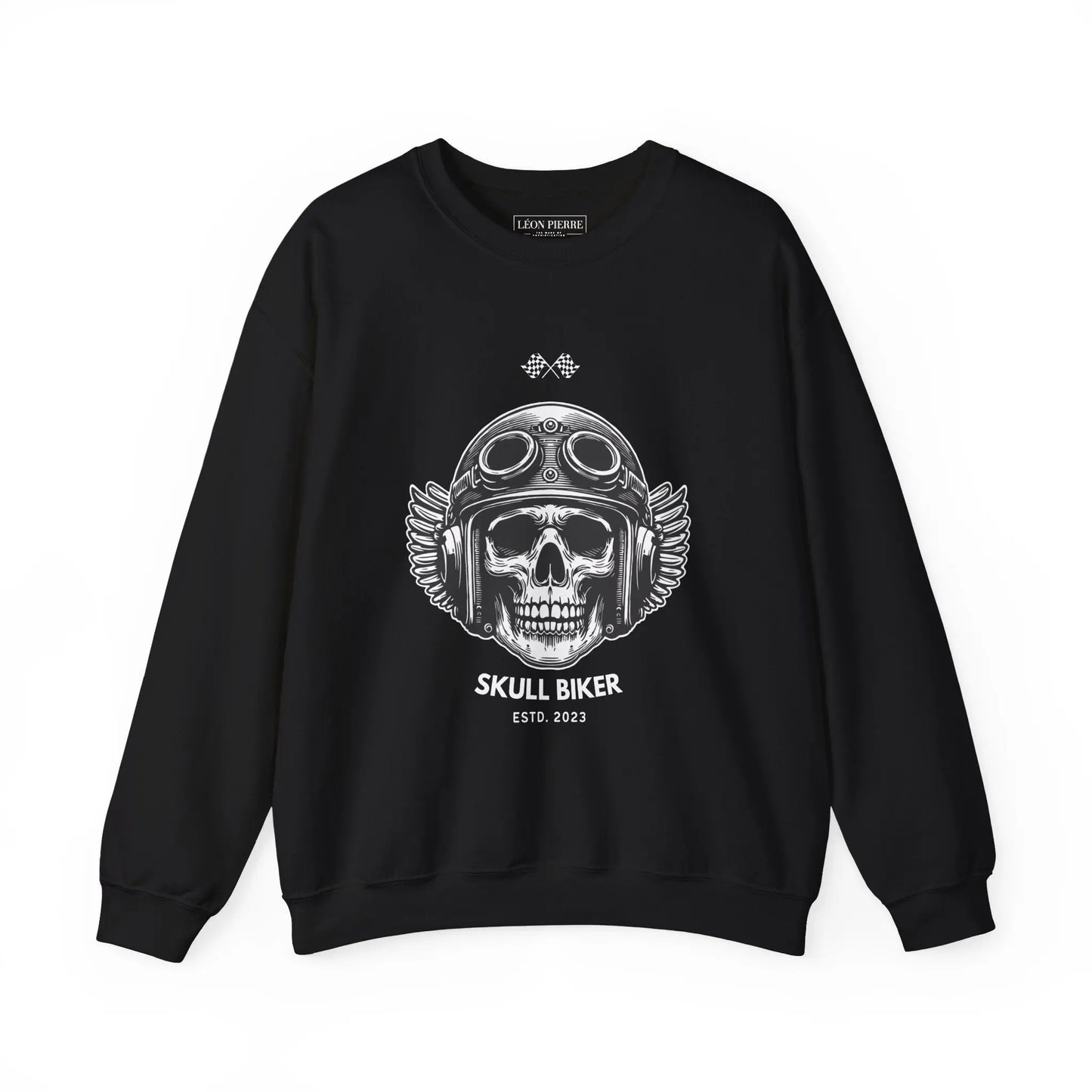 Skull Biker Sweatshirt - Léon Pierre