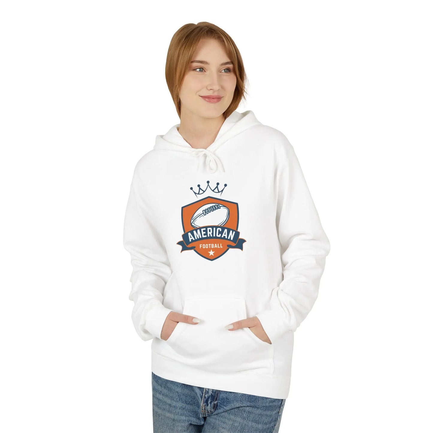 American Football Unisex Fleece Hoodie - Léon Pierre