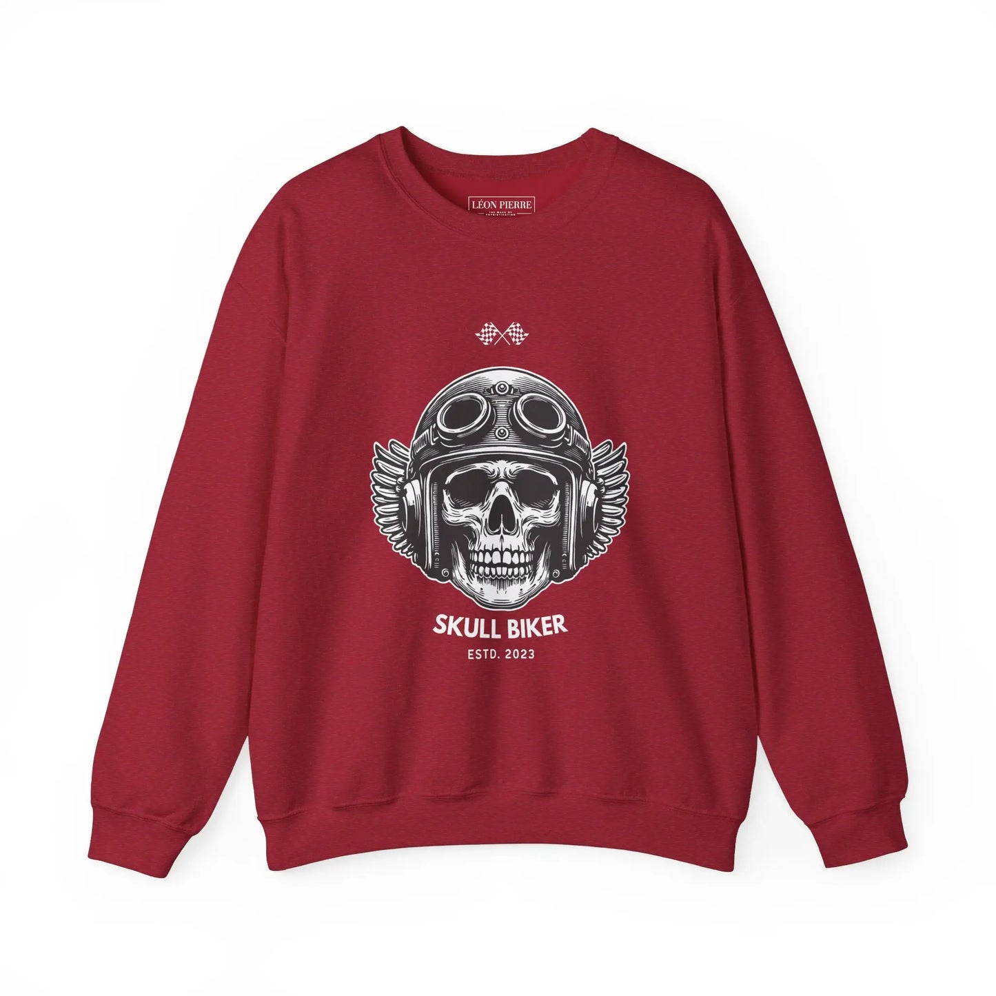 Skull Biker Sweatshirt - Léon Pierre