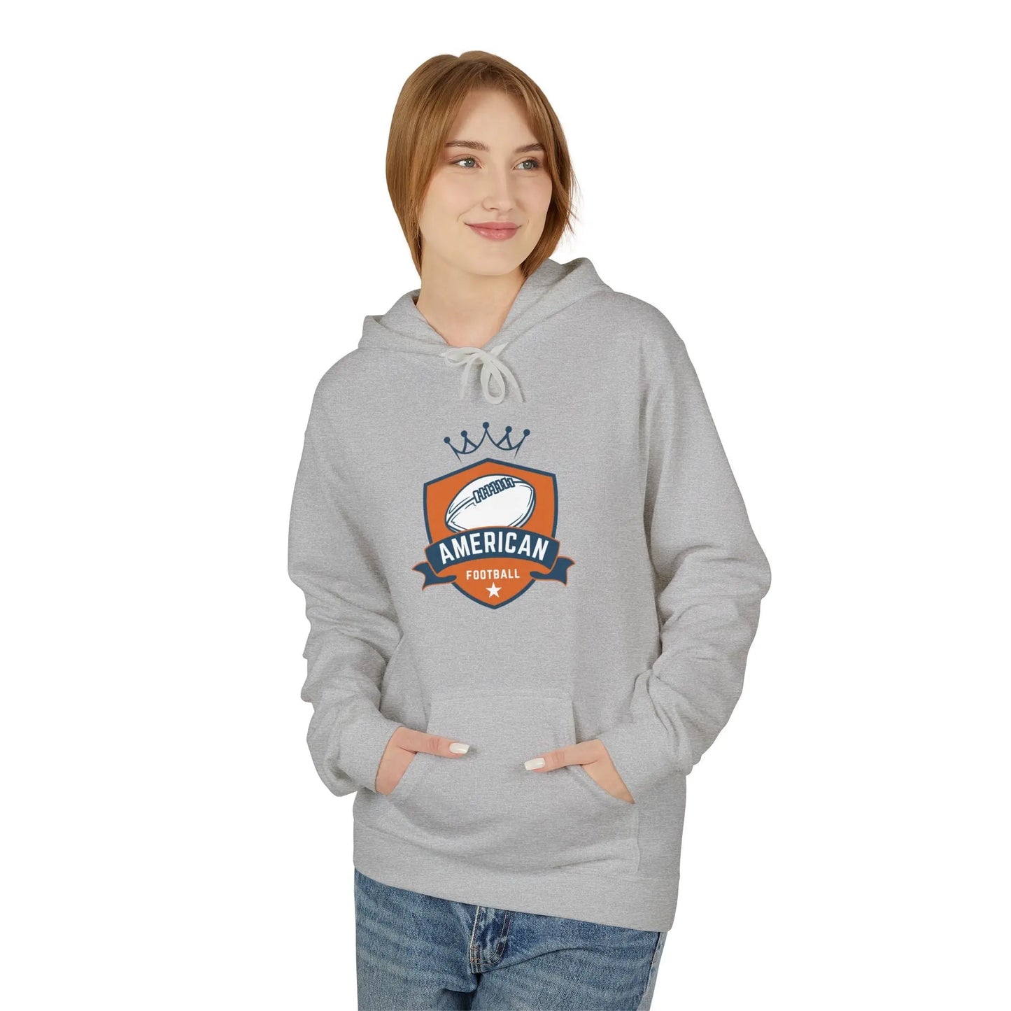 American Football Unisex Fleece Hoodie - Léon Pierre
