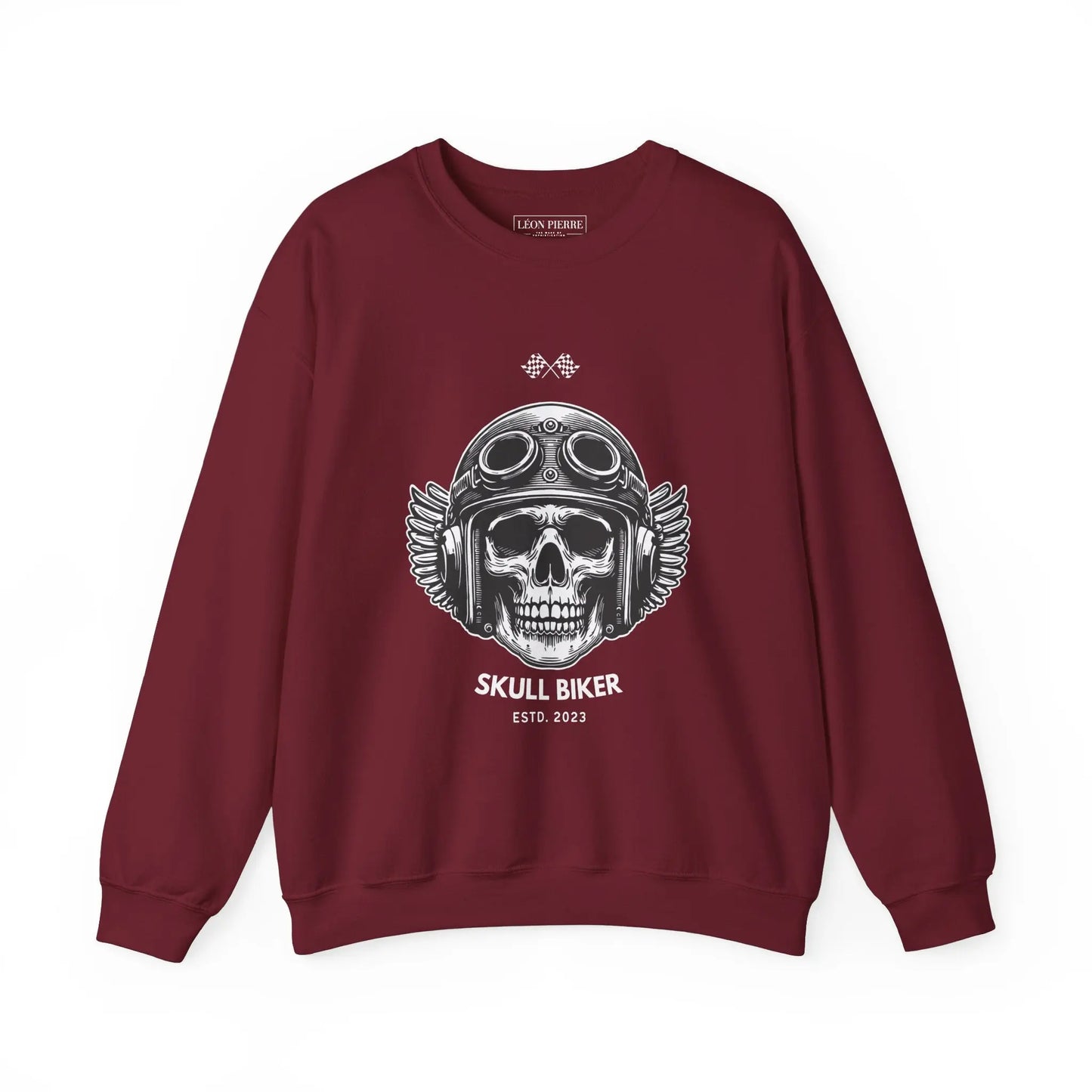 Skull Biker Sweatshirt - Léon Pierre
