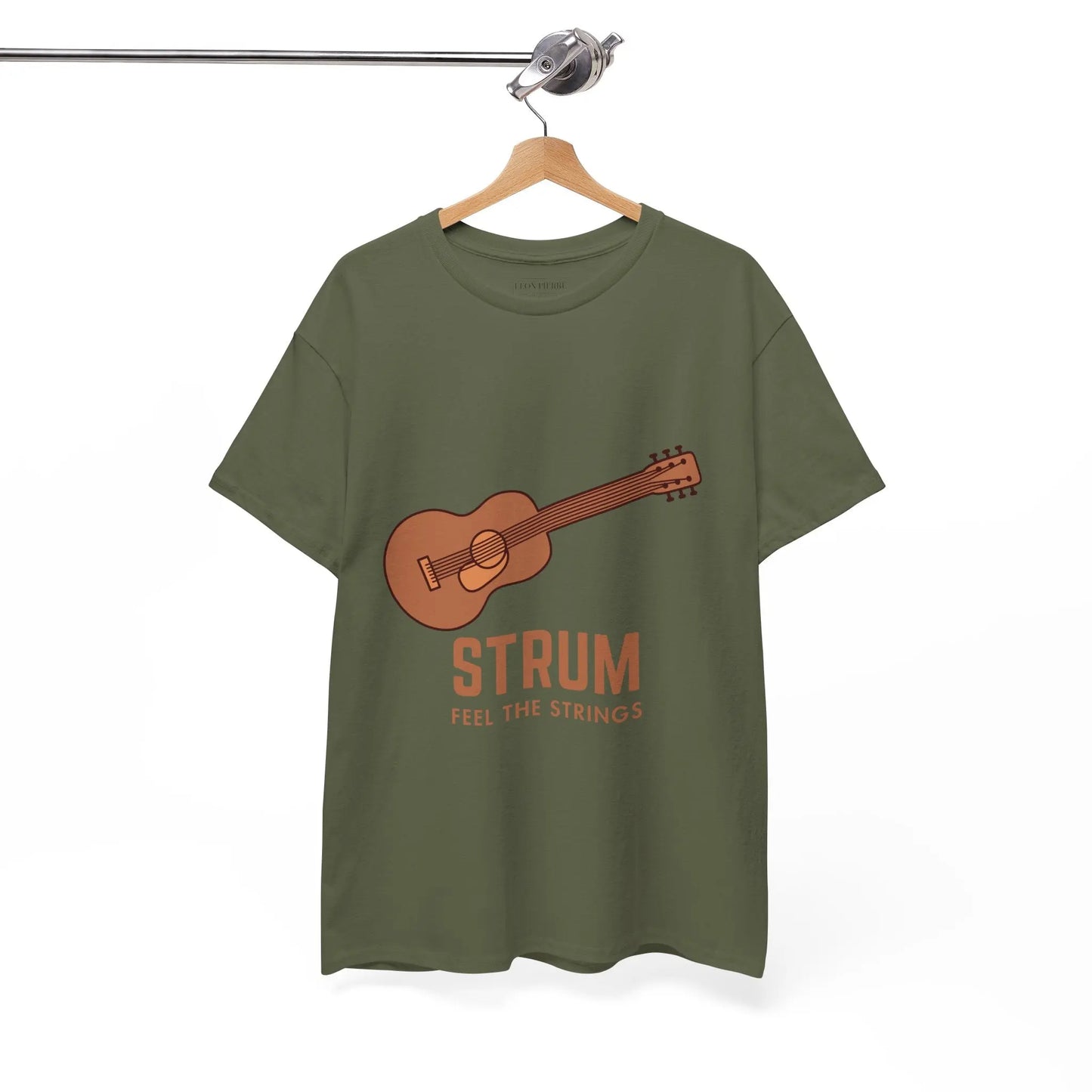 Unisex Heavy Cotton Tee - 'Strum Feel The Strings' - Léon Pierre