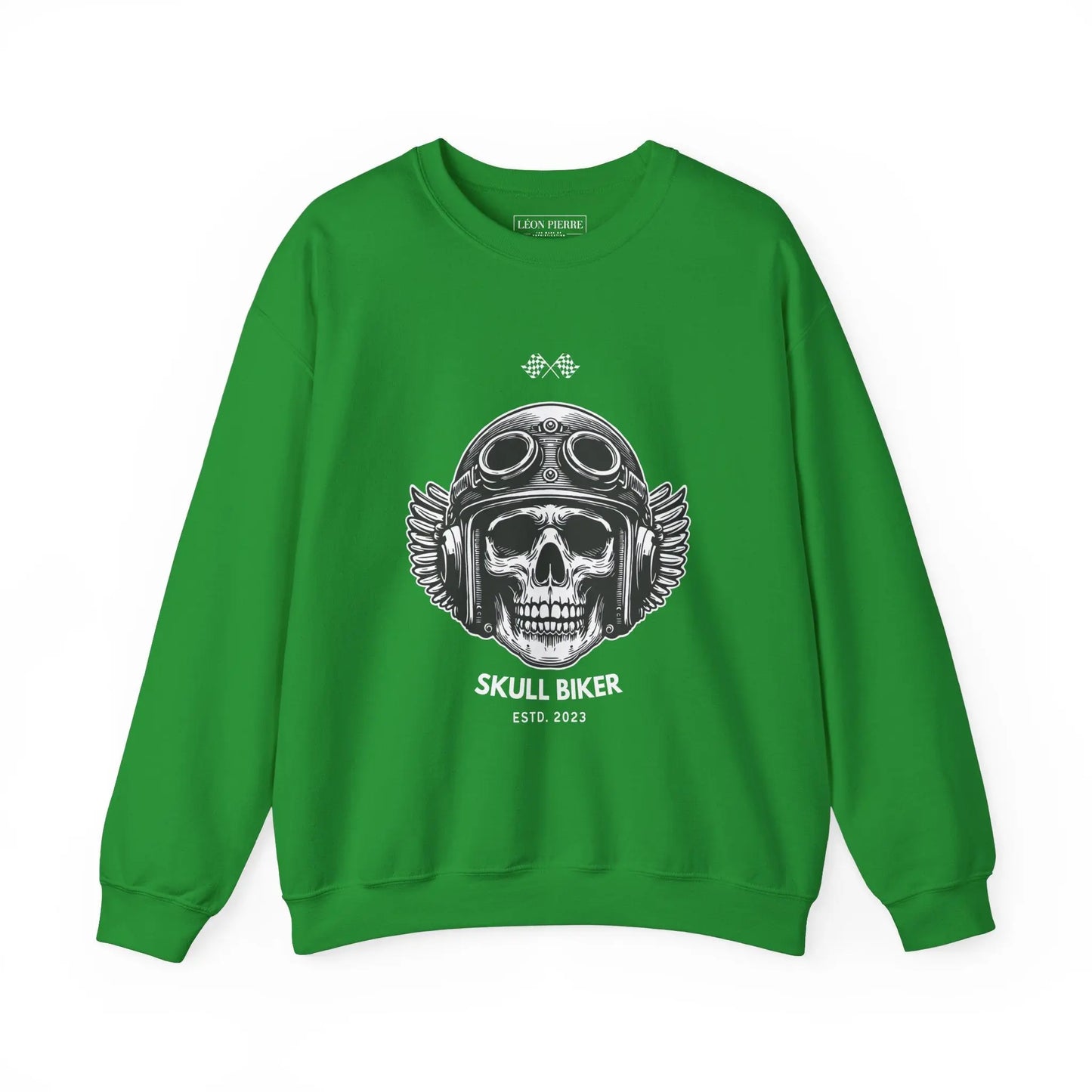 Skull Biker Sweatshirt - Léon Pierre