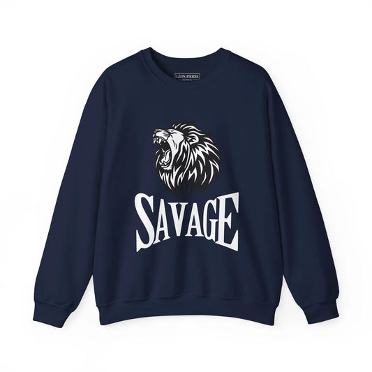 Savage Lion Unisex Crewneck Sweatshirt - Léon Pierre