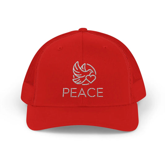 Peace Hope Red Snapback Trucker Cap - Léon Pierre