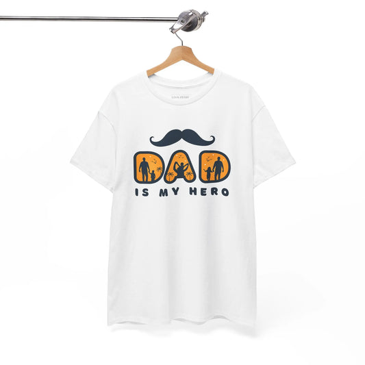 Dad Is My Hero Heavy Cotton Tee - Léon Pierre