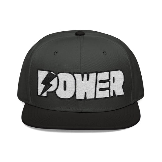 Power Embroidered Snapback Hat - Léon Pierre