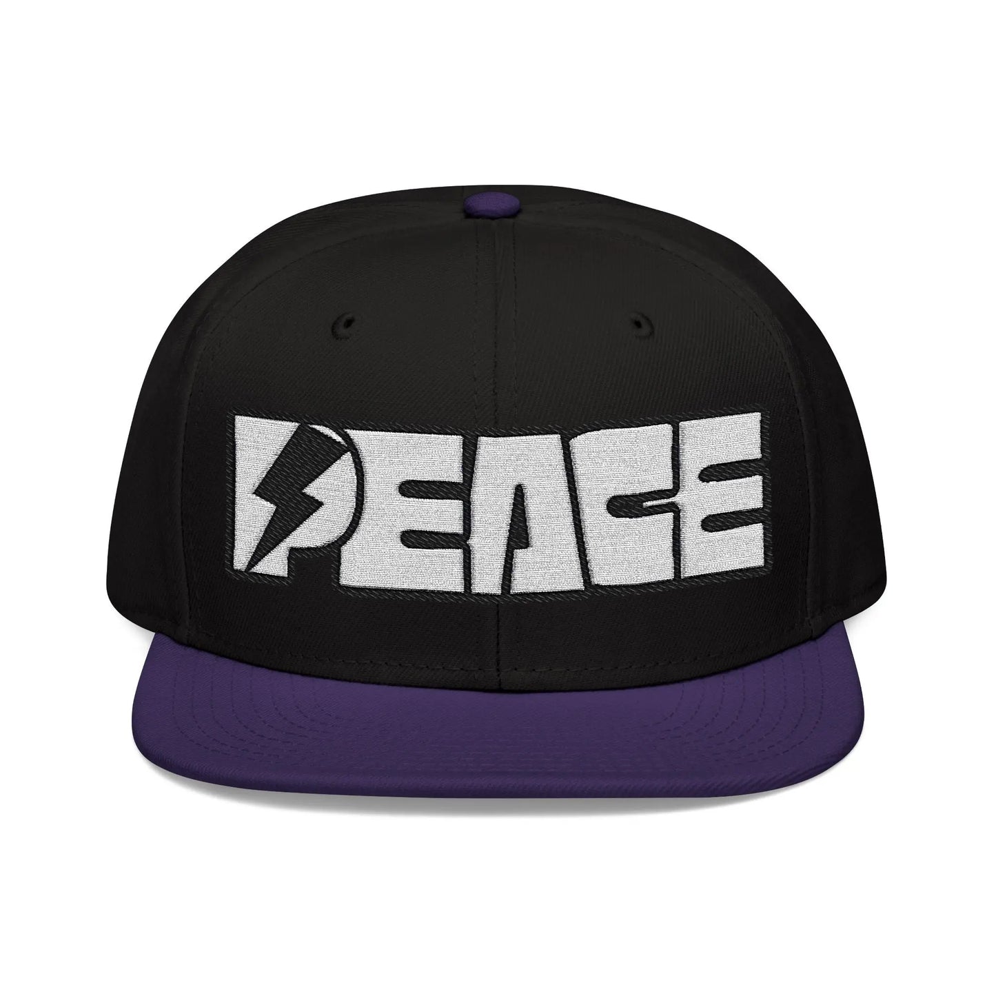 Peace Embroidered Snapback Cap - Léon Pierre