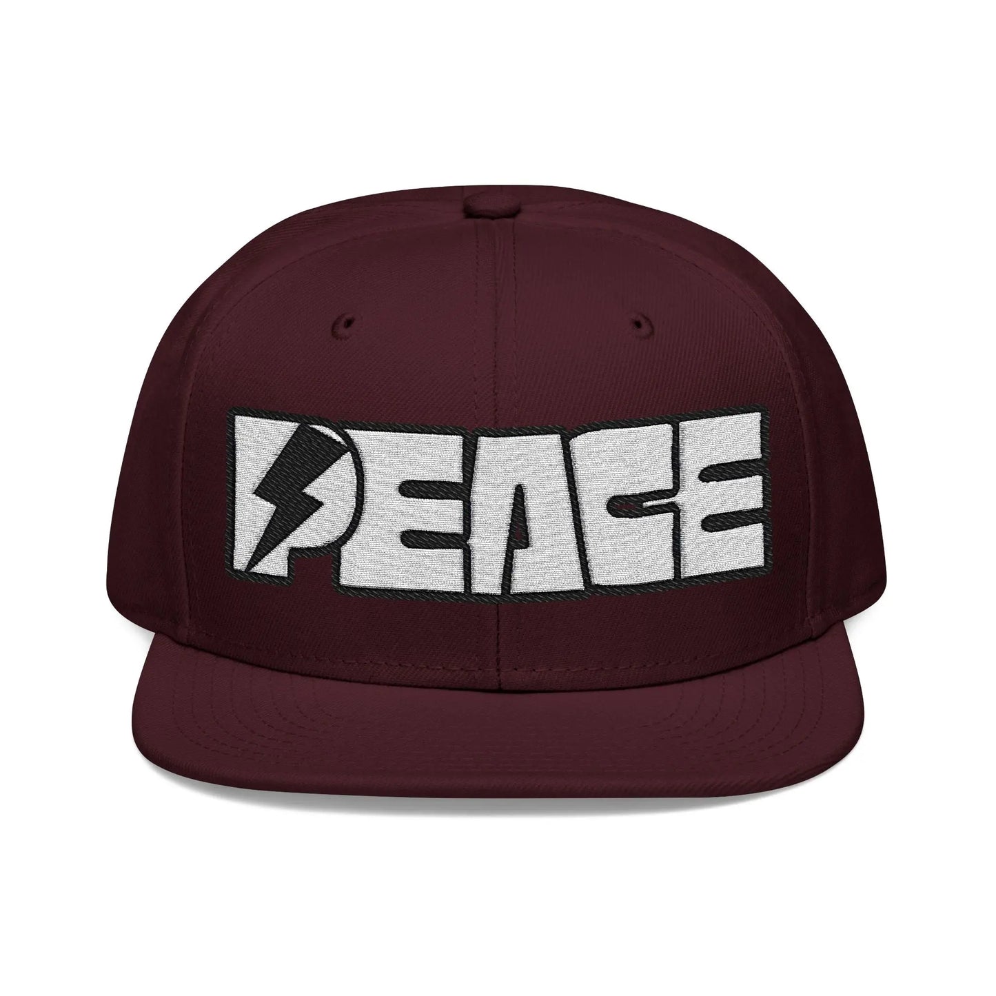 Peace Embroidered Snapback Cap - Léon Pierre