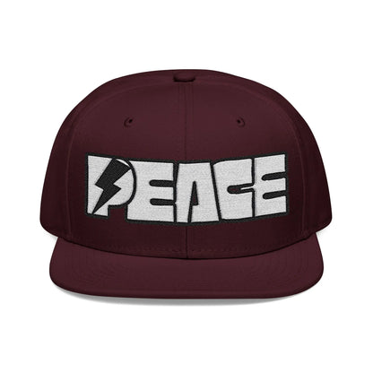 Peace Embroidered Snapback Cap - Léon Pierre