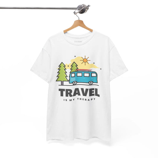 Travel is My Therapy Unisex Heavy Cotton Tee - Léon Pierre