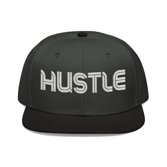 Hustle Embroidered Snapback Hat - Léon Pierre