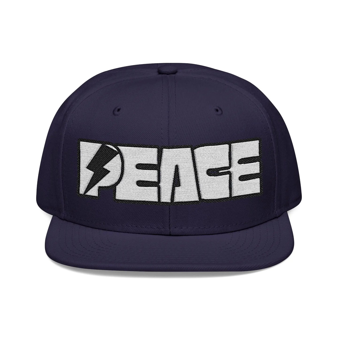 Peace Embroidered Snapback Cap - Léon Pierre