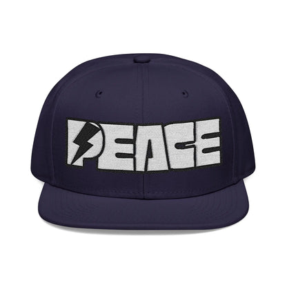 Peace Embroidered Snapback Cap - Léon Pierre