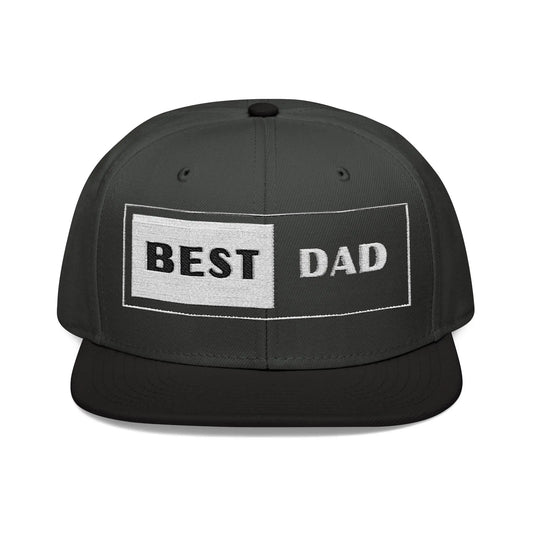 Best Dad Embroidered Snapback Hat - Léon Pierre