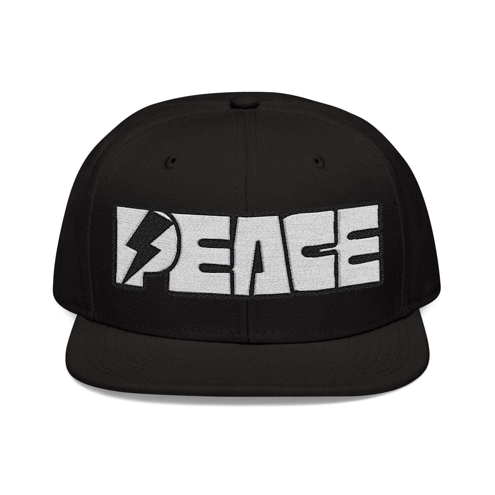 Peace Embroidered Snapback Cap - Léon Pierre