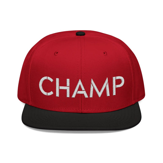 Embroidered Champ Snapback Hat - Léon Pierre