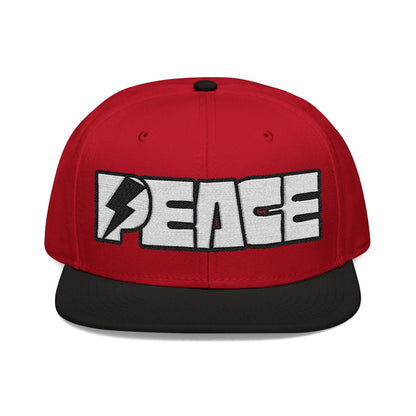Peace Embroidered Snapback Cap - Léon Pierre