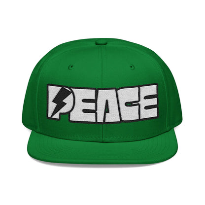 Peace Embroidered Snapback Cap - Léon Pierre