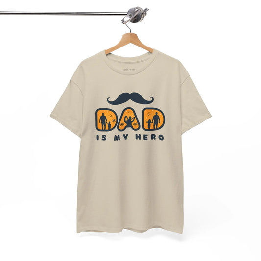 Dad Is My Hero Heavy Cotton Tee - Léon Pierre