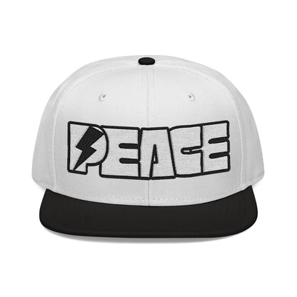 Peace Embroidered Snapback Cap - Léon Pierre