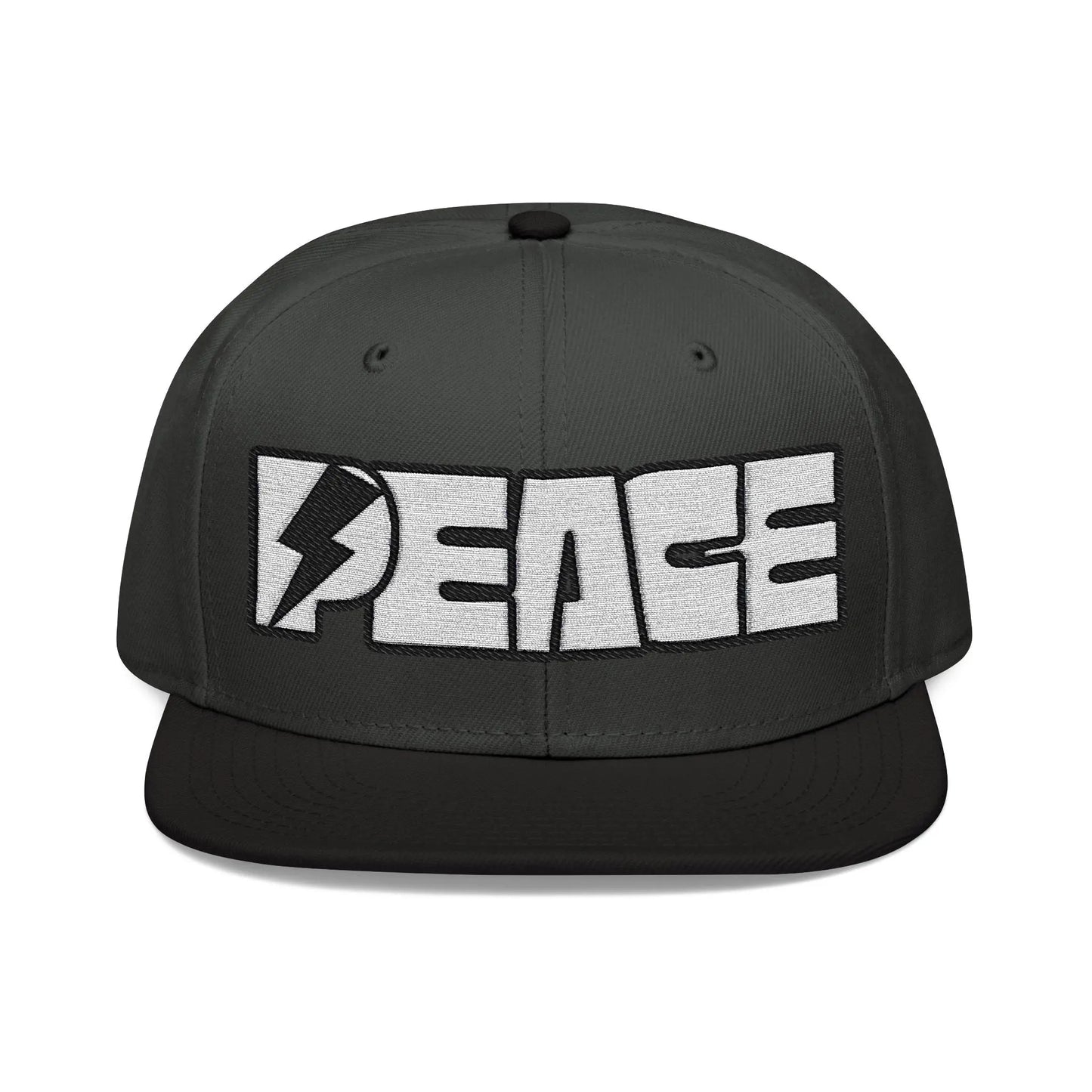 Peace Embroidered Snapback Cap - Léon Pierre
