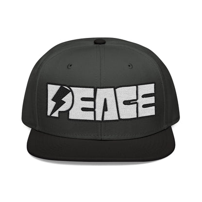Peace Embroidered Snapback Cap - Léon Pierre