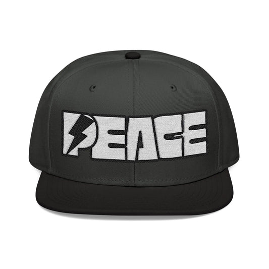 Peace Embroidered Snapback Cap - Léon Pierre