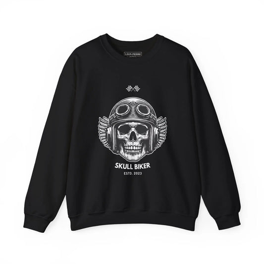 Skull Biker Sweatshirt - Léon Pierre