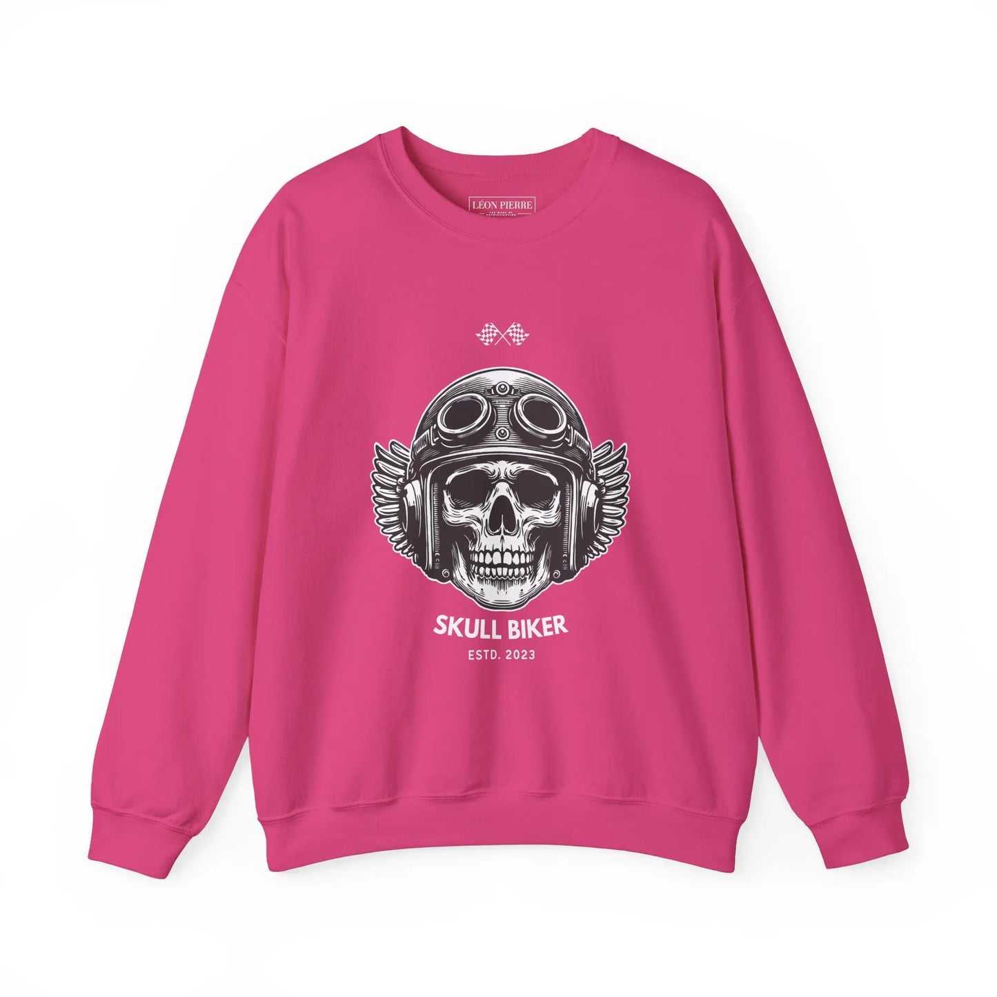 Skull Biker Sweatshirt - Léon Pierre