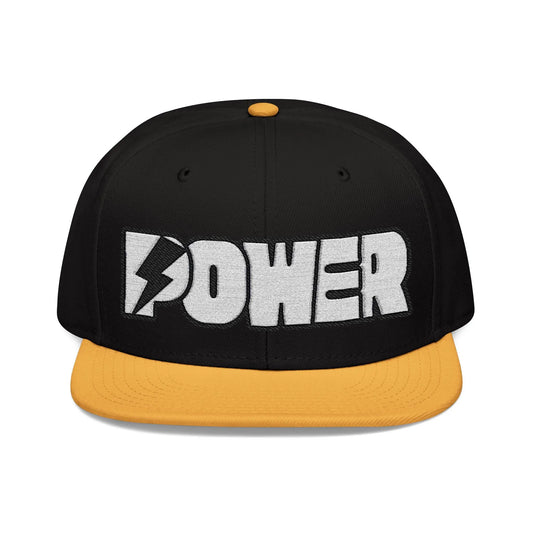 Power Embroidered Snapback Hat - Léon Pierre