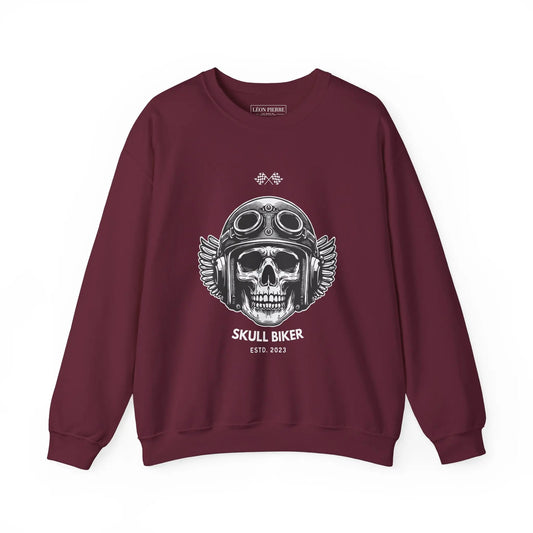 Skull Biker Sweatshirt - Léon Pierre