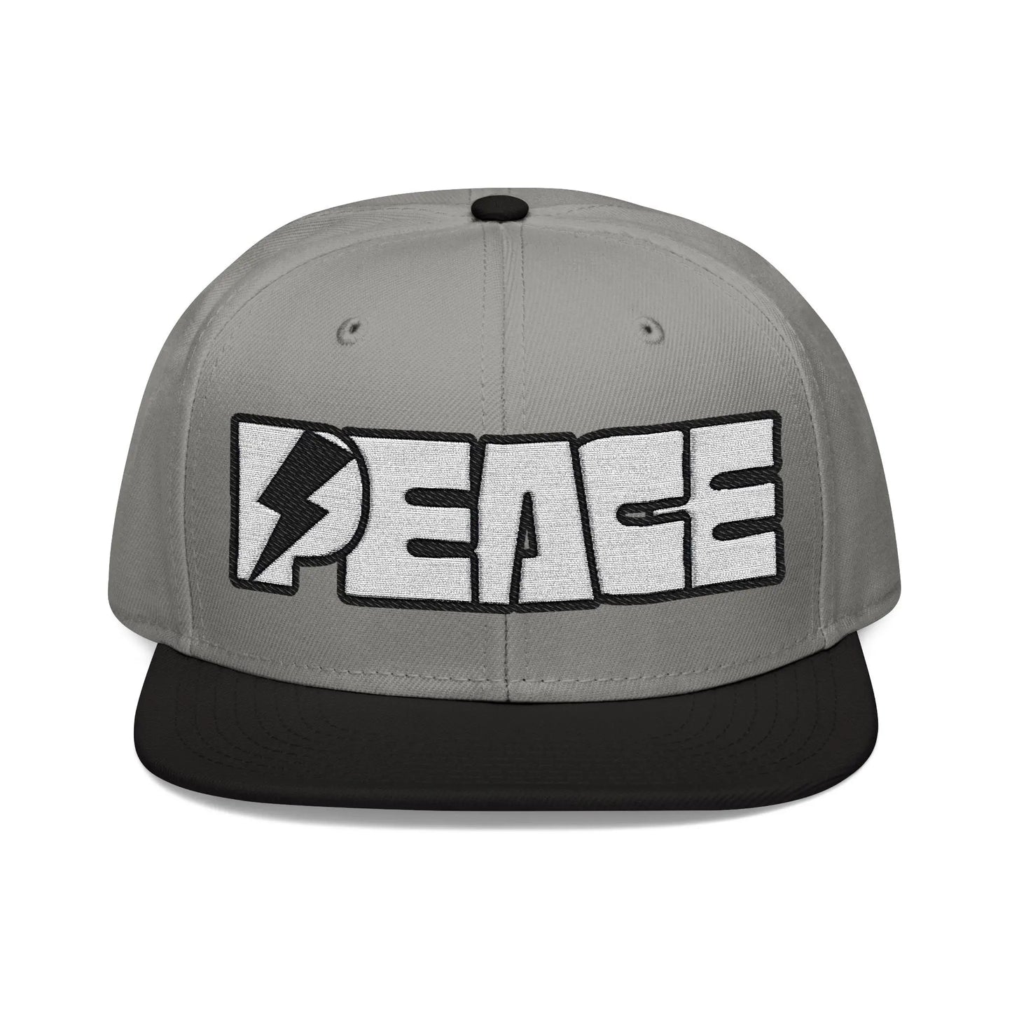 Peace Embroidered Snapback Cap - Léon Pierre