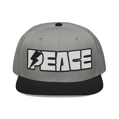 Peace Embroidered Snapback Cap - Léon Pierre