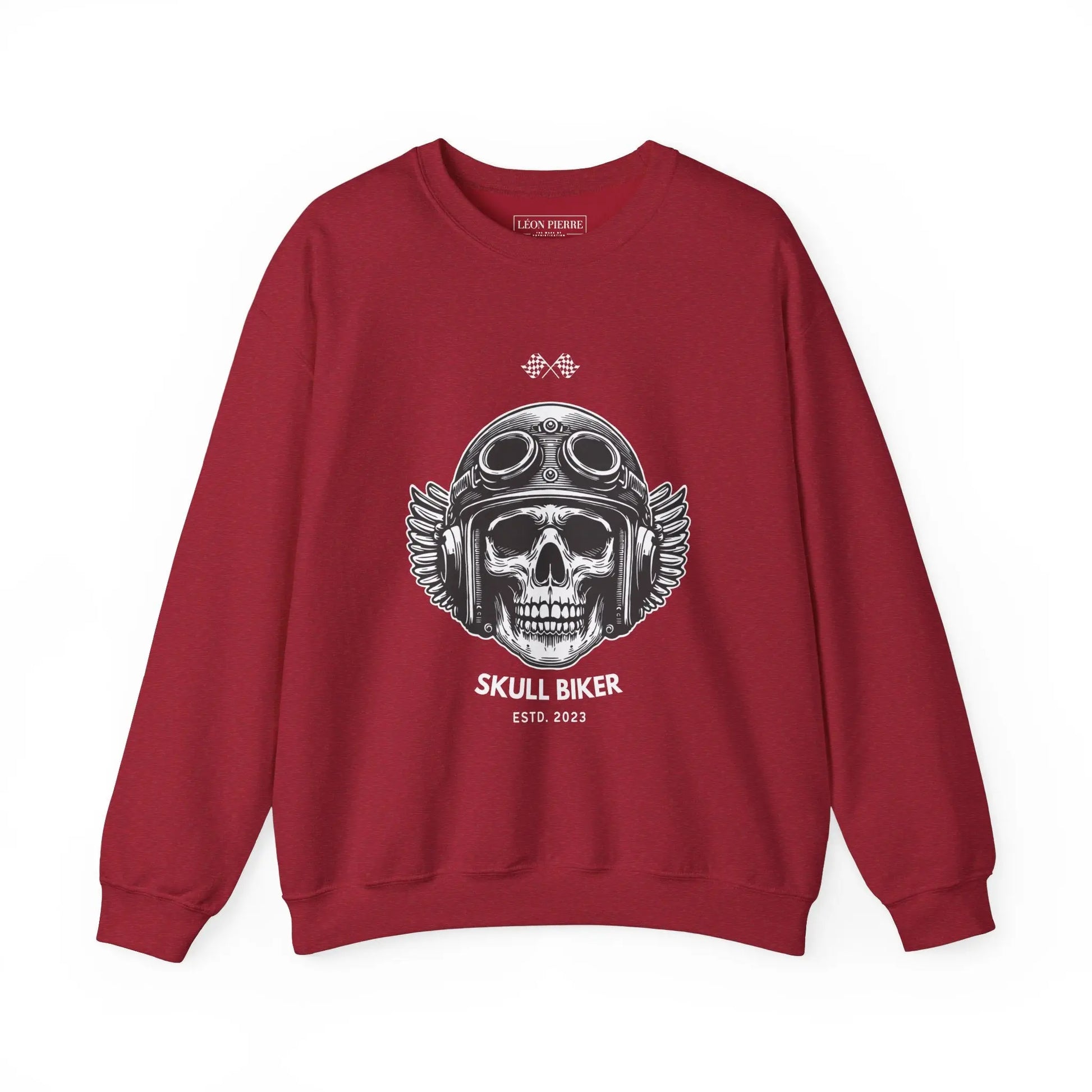 Skull Biker Sweatshirt - Léon Pierre