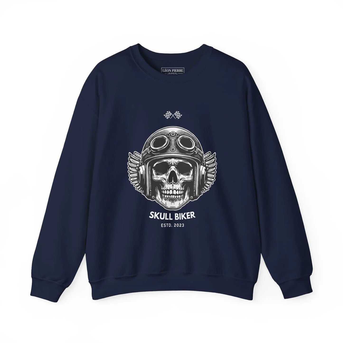 Skull Biker Sweatshirt - Léon Pierre