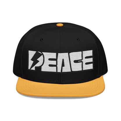 Peace Embroidered Snapback Cap - Léon Pierre