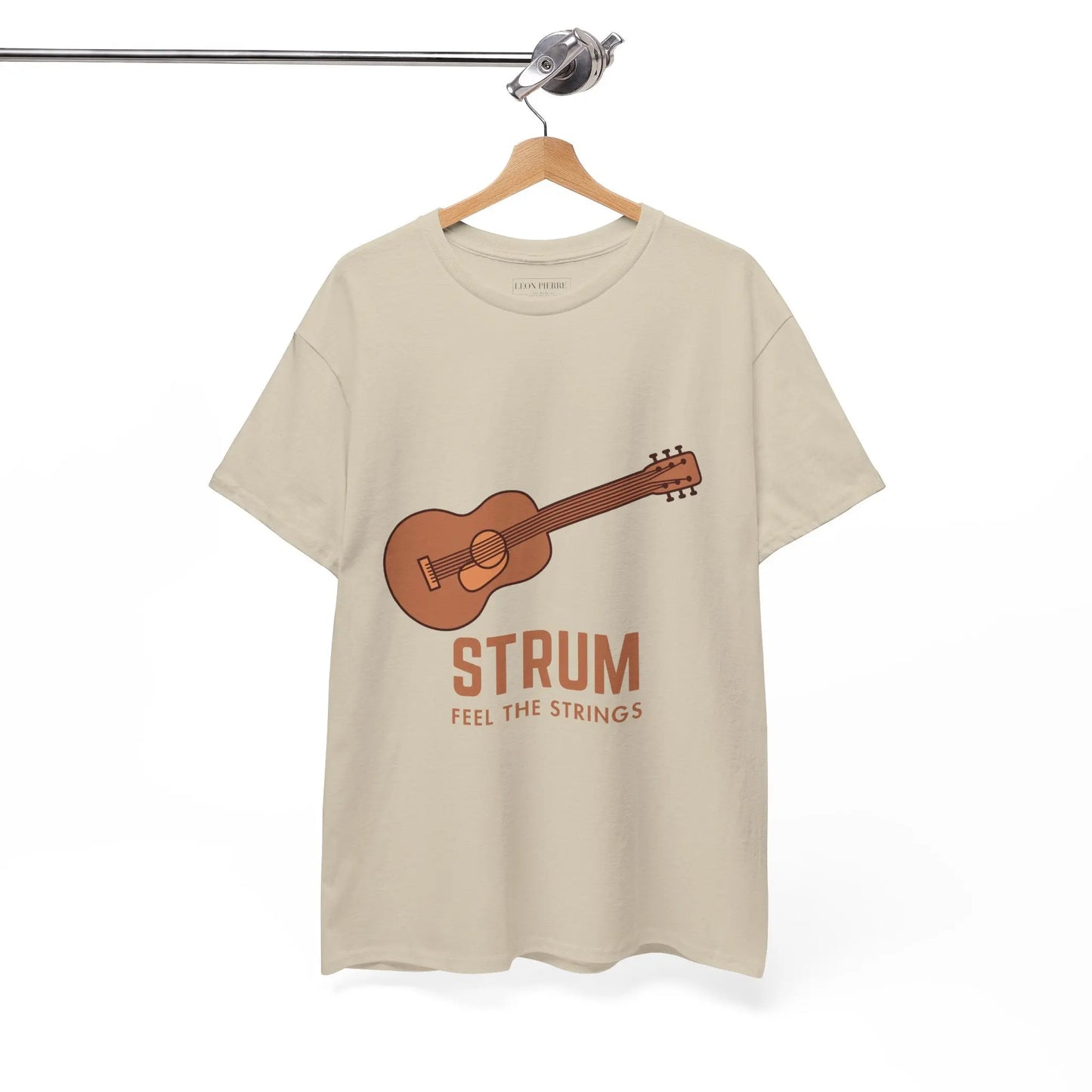 Unisex Heavy Cotton Tee - 'Strum Feel The Strings' - Léon Pierre